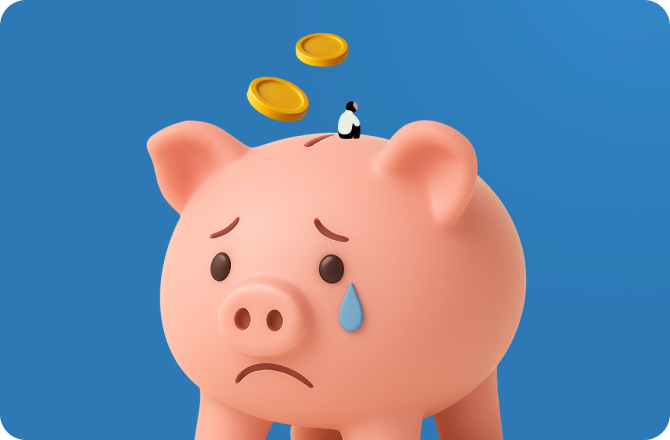 금융 어려움을 나타내는 일러스트레이션